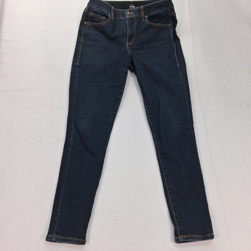 LuLaRoe Jeans Womens 28 Skinny Dark Wash Stretch Elastic Waist EUC